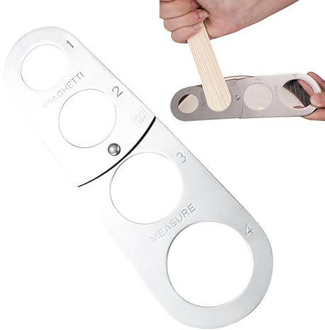 Misuratore per spaghetti | Misuratore pieghevole in acciaio, gadget per il controllo delle porzioni, misura e veloce, strumento di misurazione della pasta per picnic, sala da pranzo