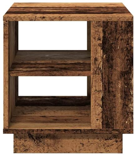 HEFZGDB Couchtisch Altholz-Optik 40x40x43 cm Holzwerkstoff Couchtisch Akazie Couch Tisch Wohnzimmer Fernsehtisch Sofa Tisch für Balkon Garten Wohnzimmer Innenhof