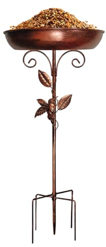 Bañera De Aves Para Jardín - Metal Vintage Baños De Pájaros Autoportantes | Tazón De Agua Para Pájaro Salvaje | Decoración De Césped De Patio | Decoración De Baño De Aves Para Estanque Presa D'