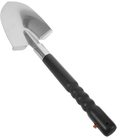 TOYZFRIENDY Paletta per Cenere Stufa in Acciaio Inox Manico in Legno Pala per Carbone da Stufa e Braciere da Interno ed Esterno per Pulizia Efficiente