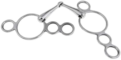 Stainless Steel Metal Gag Bit Horse Bit Joint Mouth Loose Ring Equine Equipment Equestrian Accessories Lasting Mouthpiece