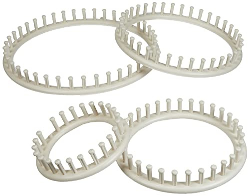 Rico Design GmbH & Co.KG Lot de 4 Anneaux à Tricoter Ronds