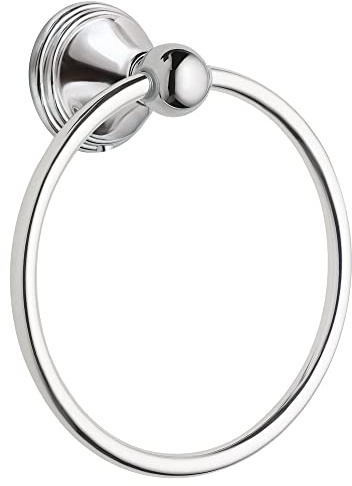 Moen Preston Collection Polished Chrome Bathroom Hand-Towel Ring, Wall Mounted Towel Holder, DN8486CH