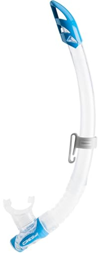 CRESSI depuis 1946 - Gamma Tuba Adulte Unisexe avec Pare Éclaboussures Embout en Silicone et Attache Réglable pour Snorkeling Natation Apnée et Utilisation en Mer