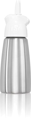 iSi 134001 Easy Whip Plus MiniCream Whipper, 1/2 Pint, Stainless Steel/White