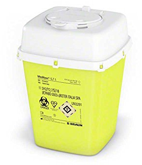 Medibox 5,7 Liter I Abfallbehältnis für die Entsorgung spitzer und scharfer Gegenstände im medizinischen Umfeld