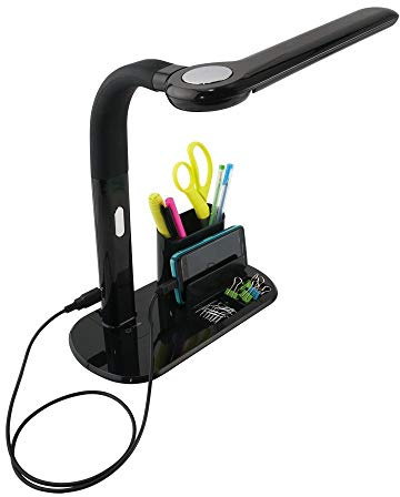 OttLite LED Pivoting Bankers Lamp with USB Charging Port