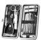Juego de Manicura, Queta 19pcs Kit de Manicura y Pedicura Profesional, Juego de Cortaúñas de Acero Inoxidable, Tijeras de Uñas Kit de Aseo Personal Cuidado de Cara y Uñas Portátil de Viaje