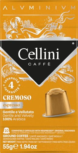 Cellini Nespresso Kompatibla Aluminium Kaffe Kapslar - Cremoso 100 st, Söt och Fruktiga Noter