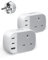 UK to European Plug Adapter, VINTAR Grounded Europe Travel Adapter with 2 USB C 1 USB A Ports, Travel Plugs UK to EU for Germany France Spain Greece Turkey Poland and More (Type E/F),2 Packs