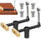 mizikuu 2 Stück Tisch Werkbank Klemme, Holzbearbeitung Hilfswerkzeug Schnell Fixierte Holzbearbeitung Schreibtisch Clip Edelstahl bankhaken 20mm bench dog tools Schraubstock für Holzarbeiten Schwarz