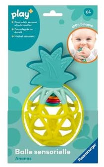 Ravensburger Play + 34013 Sensorischer Ball, Ananas, Babyspielzeug ab 6 Monaten, französische Version