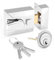 Narrow Deadlocking Night Latch 40mm, Complete with Rim Cylinder and 3 Keys, Elegant Polished Chrome Nightlatch, External Door Lock for Front Door (Chrome, 40mm)