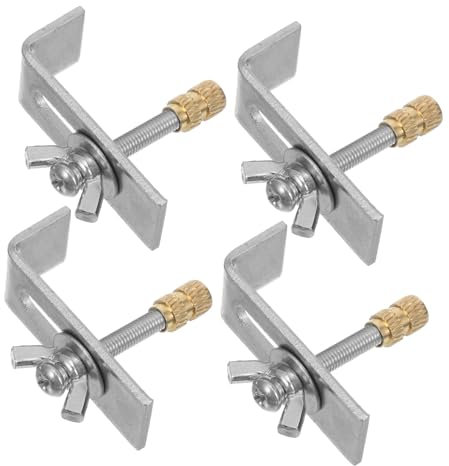 UKCOCO Clips De Fixation Pour Lavabo Encastré En Cuivre Et Fer - Supports De Montage Robustess Pour Évier Sous Plan Installation Facile 4 Pièces Accessoires De Lavabo