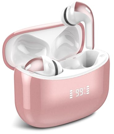 Tiksounds Bluetooth Kopfhörer, In Ear Kopfhörer Kabellos Bluetooth 5.3 mit 50H Tiefer Bass, 2024 Neue Kabellose Kopfhörer Noise Cancelling Earbuds mit 4 ENC Mic, IPX7 Wasserdicht Ohrhörer, USB-C
