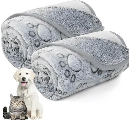 CULEO Mantas para camas para perros,2 mantas cálidas para mascotas, tapetes para gatos y perros