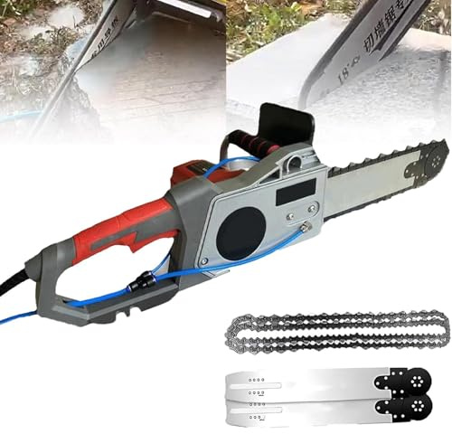 Elektrisk Betongsåg, Våt Elektrisk Väggspår Skärmaskin, Elektrisk Väggspår Skärmaskin, Spårskärmaskin, med Vattenmatad Dammdämpning,Cuttingdepth-480mm