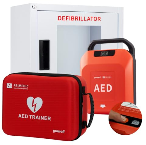 Primedic HeartSave Y, defibrillatore di primo soccorso con shock manuale, 8 anni di garanzia del produttore + scatola interna + allenatore