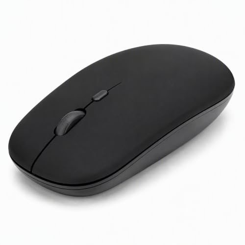 TIKATARER Trådlös Bluetooth 5.0-mus, Uppladdningsbar Silent Compact Click Ergonomisk Bärbar Datormus med Justerbar DPI 800 1200 1600 för Bärbara Datorer Tablettdator Kompatibilitet