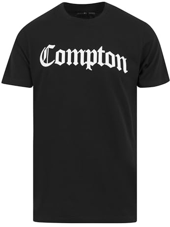Mister Tee Camiseta Compton para Hombre, Negro, S