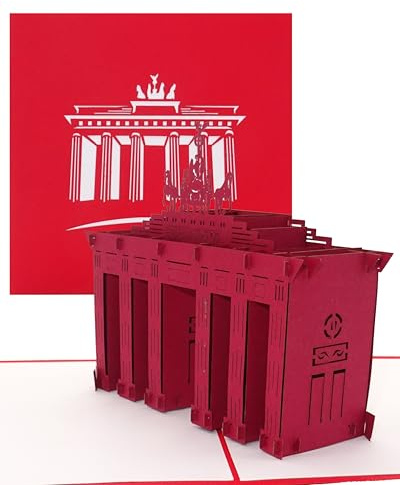 Pop up-kort ”Berlin – Brandenburger Tor” – bolag och reseseguber som 3D-kort – som inbjudning, kreditkort, inbjudningskort och födelsedagskort en fantastisk presentidé