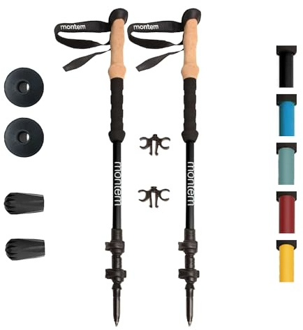 Montem Ultralight Carbon Fiber Hiking/Walking/Trekking Poles - One Pair