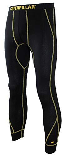 Caterpillar Pantaloni Termici, Assorbimento umidità, Caldo, Comodo, Tessuto di Alta qualità (Nero, M)