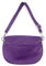 OBC Made in Italy Damen Leder Tasche Gürteltasche Crossbody Hüfttasche Bauchtasche Umhängetasche Cross-Over Bodybag Schultertasche Handytasche (Lila)