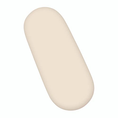 Spannbetttuch für Babykörbchen, 100 % Baumwolle, oval, cremefarben