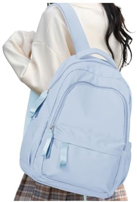 HYC00 Rucksack Damen Schulrucksack Teenager Mädchen College Laptop Rucksack Damen 14 zoll Leichte Tagesrucksäcke Schultasche Casual Daypacks Reiserucksack für Schule Uni School Backpack,Himmelblau