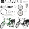 Kikuo DIY Retro Fahrrad Modell Spielzeug 2 Sets, 51 Pcs DIY Fahrraddekoration Modell mit Inflator & Aktentasche, 1:10 Miniatur Bicycle Model Scale Legierung für Kinder Home Office Geschenke Dekor