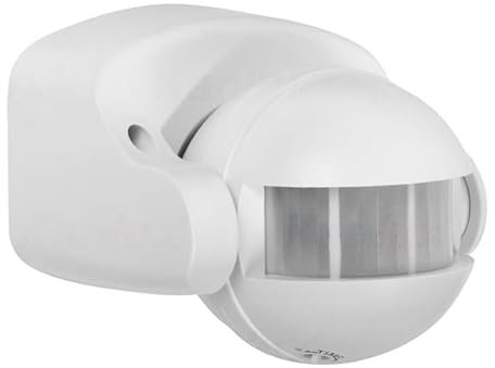 Motion Sensor, PIR Bewegungsmelder, Bewegungsmelder für LED, Bewegungsmelder 180° weiß IP44
