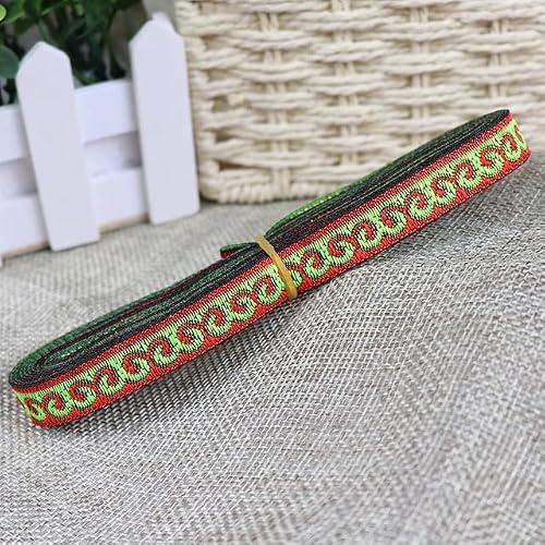 Sömnadsband, band, sömnadsband, satinband, 7 yards 1 cm jacquardband Vävd vävtejp Trim Broderade spetsar Gör-det-själv-plagg Gardin Sytillbehör Tyg (Färg: B34) (Size : B23)