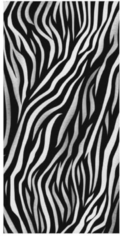 NONHAI Strandtuch, Zebramuster, Mikrofaser, schnell trocknendes Handtuch für Schwimmer, sanddicht, saugfähig, Badetuch für Hotel, Fitnessstudio, Spa, Yoga, Badetuch, 80 x 160 cm