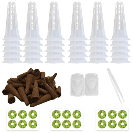 CENPEK Kit De Démarrage De Semences Hydroponiques 121 Pièces Accessoires Pour Système De Jardinage Intérieur Pour Culture Hors-sol Plantation Sur Balcon Légumes Herbes Et Plantes Succulentes
