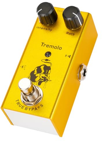 FUTUREORYY Pedale Tremolo per Chitarra Elettrica Circuito a Tubo Fotoelettrico, True Bypass, Regolazione Fine del Tono e Vibrazione, Compatibile la Maggior Parte delle Chitarre, Effetto