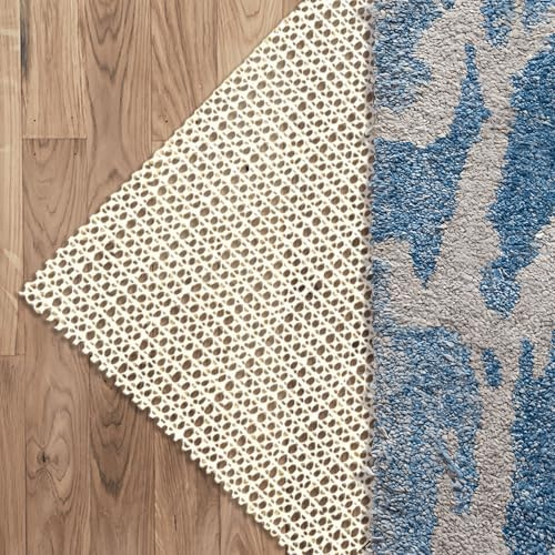 Halkfri Matta Halkskydd Underlag 130 x 195 cm Tvättbar Halkfri Mattdyna Av PVC för Matta, Golvskydd, Mattunderlägg, benvit