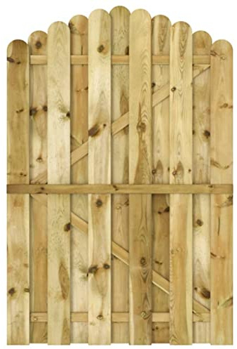 Solivagant Cancello da Giardino in Legno di Pino Impregnato 100x150 cm,Verde,13kg