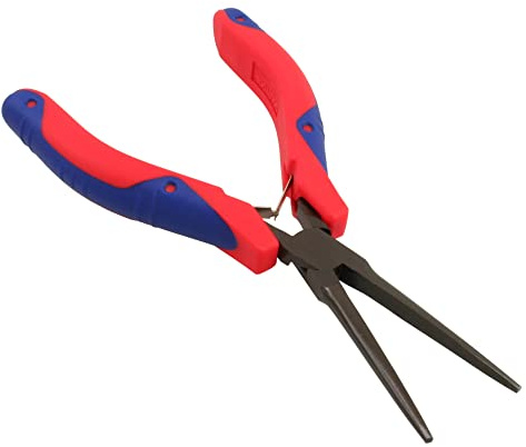 INLINE Pinza di Precisione per L'elettronica con Becchi a Punta Rossa e Blu 21.2 x 8 x 1.8 cm 43063D