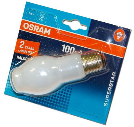 OSRAM Halogen Halolux BT 100W E27 Opal 64476 Superstar Glühbirne