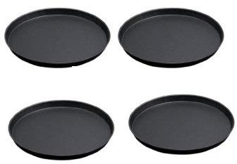 TAMLED Pizzablech Ø 28 cm 4 Stück gebördelter Rand