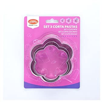 Khiam 11 Cortapastas con forma de flor de metal Set de tres