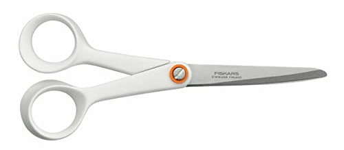 Fiskars Universalschere, Gesamtlänge: 17 cm, Qualitätsstahl/Kunststoff, Functional Form, Weiß, 1020413