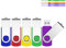 JEVDES 16GB USB Memory Stick 5 Pack USB Stick Flash Drive USB 2.0 Pen Drive Swivel Design Thumb Drive for Data Storage Zip Drive Jump Drive with LED Light (5 Colors)