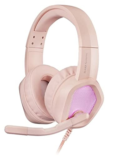 Mars Gaming MH320, Auriculares Gaming RGB, Sonido Ultra-Bass 3D, Micrófono con Filtrado de Ruido, Ultraligera, Windows/PS4/PS5/XBOX One/Xbox Series X-S/Mac/Switch/Switch 2/Smartphone/Tablet, Rosa