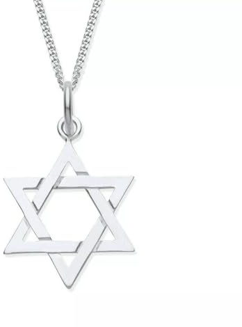 Old English Jewellers Sterling Silver Star of David Pendant/Necklace - Choice of Chain (20)