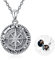 KINGWHYTE Medaillon Kette 925 Sterling Silber Kompass Halskette Foto Anhänger mit Bild Amulett zum öffnen Halskette Geschenke für Frauen Männer