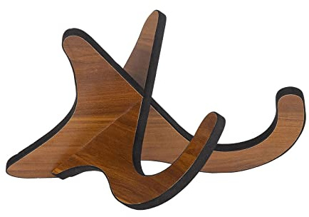zalati Supporto per chitarra in legno per ukulele, staccabile, pieghevole, portatile, facile da trasportare, per strumenti, a forma di X