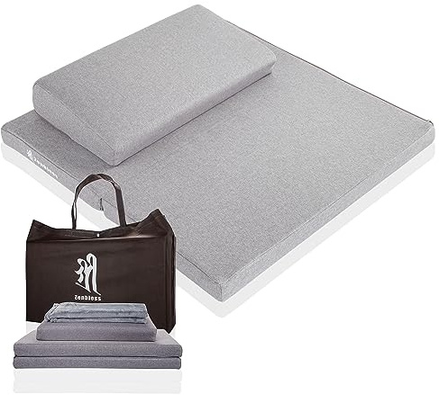 ZenBless Zafu and Zabuton Meditation Cushion Set,Yoga Meditation Floor Pillow,Large Square Meditation Mat and Pillow Set for Sitting on Floor(23.6)
