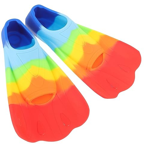 Toddmomy 1pair Boy Girl Silicone Swimming Fins Diving Flippers for Boys and Girls for Training Snorkeling Swimming Workouts Comfortable Fit Lightweight Design